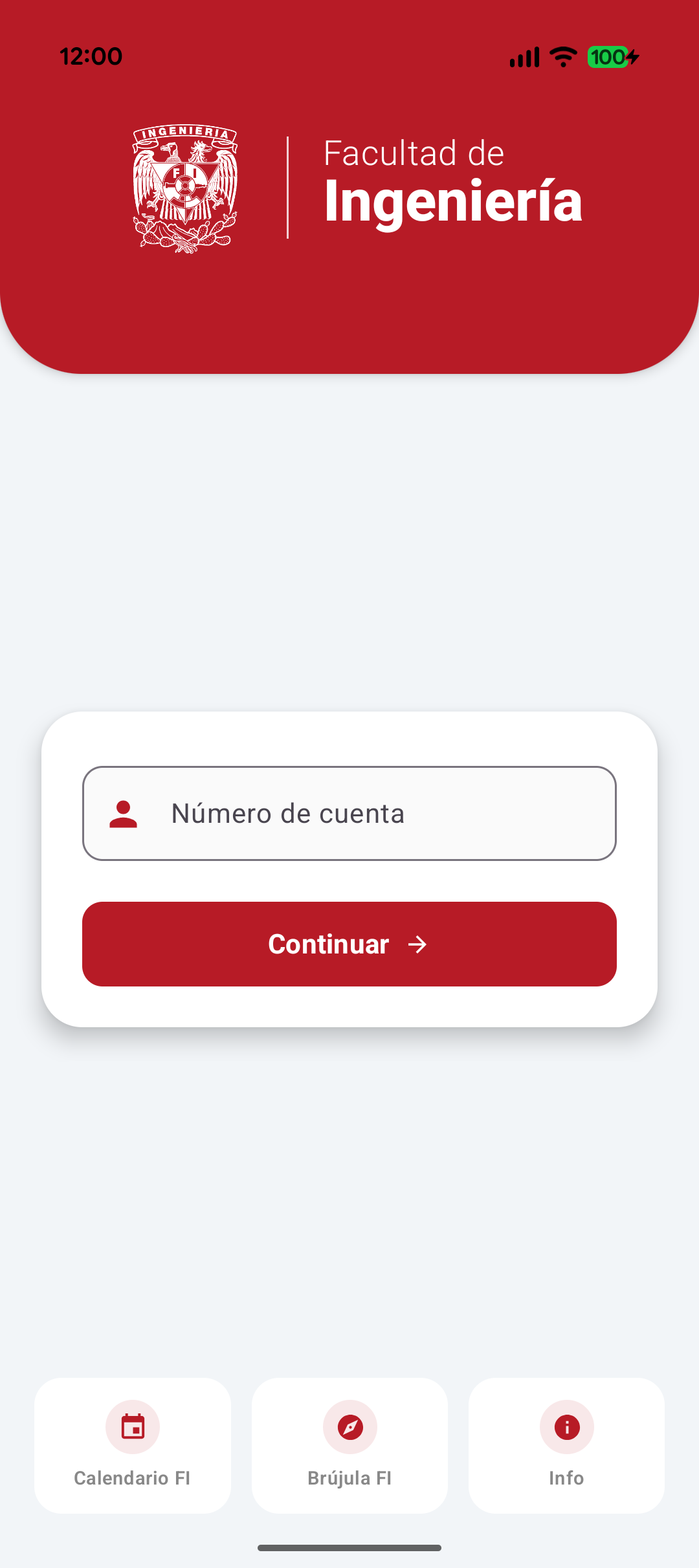 App FI — Inicio